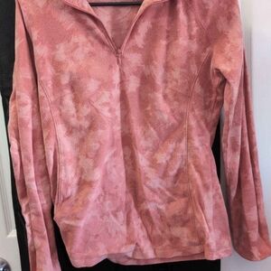 Columbia Pink Fitted Polo Sweatshirt